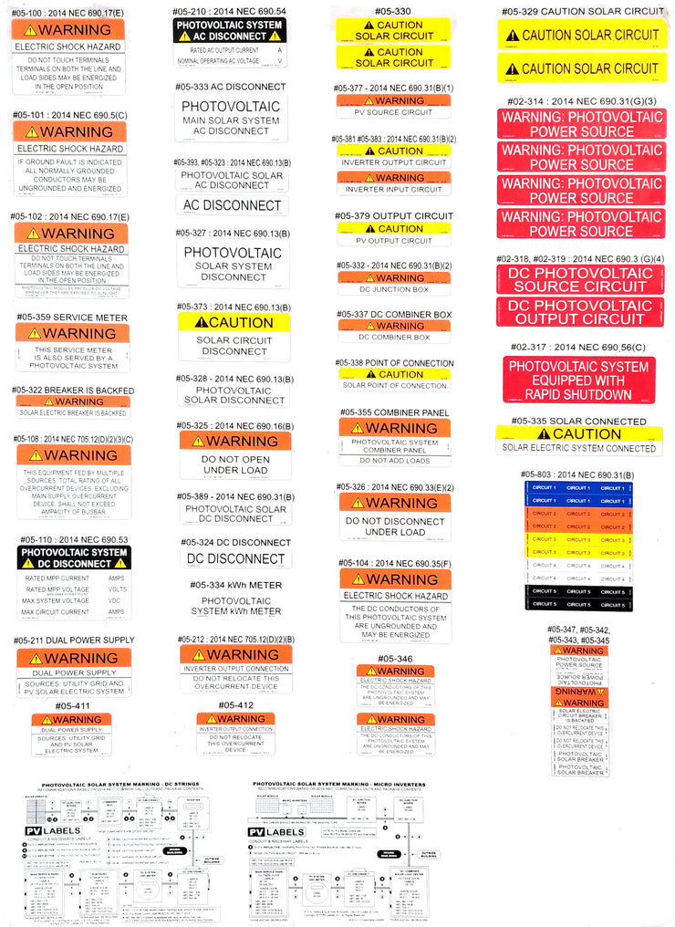PV Labels